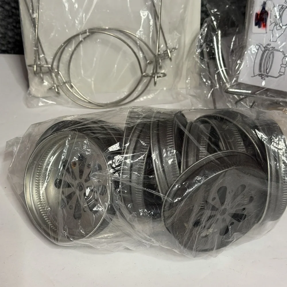 Transform Mason Jar Wide Handles, Wooden Handles And Slotted Lids